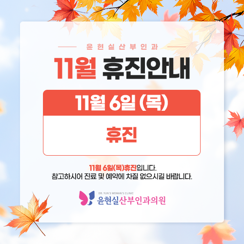 11월 휴진안내
